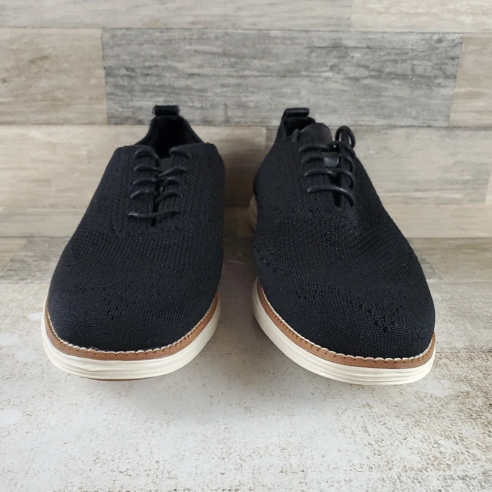 Cole Haan OriginalGrand Remastered Stitchlite Mens Oxfords Shoes Sz 10.5 Black